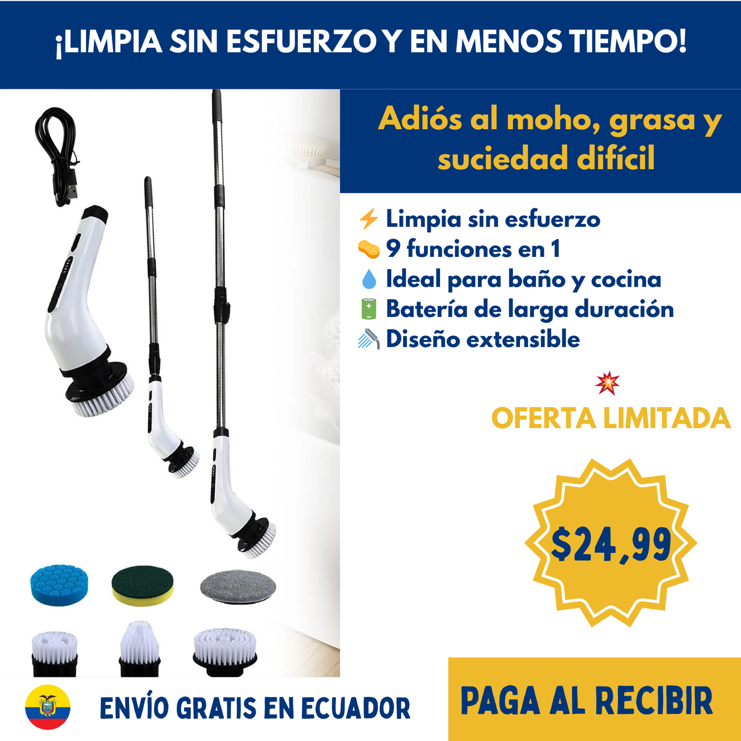 Cepillo giratorio 9 en 1